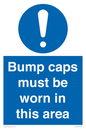 MV10424: Bump caps must be worn in this area