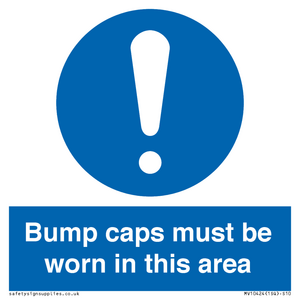 MV10424: Bump caps must be worn in this area