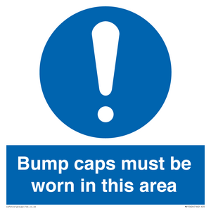 MV10424: Bump caps must be worn in this area