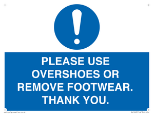 MV10437: PLEASE USE OVERSHOES OR REMOVE FOOTWEAR. THANK YOU.