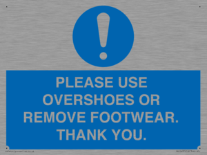 MV10437: PLEASE USE OVERSHOES OR REMOVE FOOTWEAR. THANK YOU.