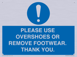 MV10437: PLEASE USE OVERSHOES OR REMOVE FOOTWEAR. THANK YOU.