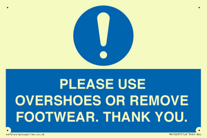 MV10437: PLEASE USE OVERSHOES OR REMOVE FOOTWEAR. THANK YOU.