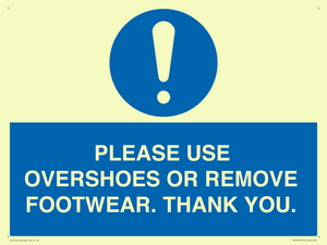 MV10437: PLEASE USE OVERSHOES OR REMOVE FOOTWEAR. THANK YOU.