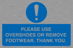 MV10437: PLEASE USE OVERSHOES OR REMOVE FOOTWEAR. THANK YOU.