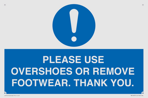 MV10437: PLEASE USE OVERSHOES OR REMOVE FOOTWEAR. THANK YOU.