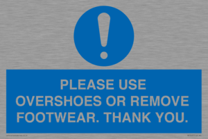 MV10437: PLEASE USE OVERSHOES OR REMOVE FOOTWEAR. THANK YOU.