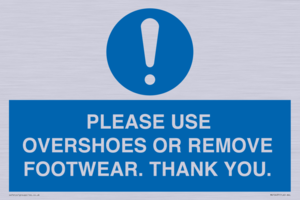 MV10437: PLEASE USE OVERSHOES OR REMOVE FOOTWEAR. THANK YOU.