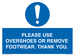 MV10437: PLEASE USE OVERSHOES OR REMOVE FOOTWEAR. THANK YOU.