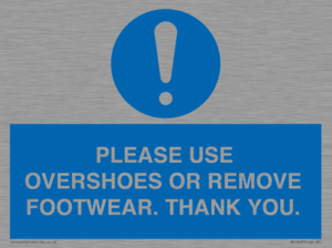 MV10437: PLEASE USE OVERSHOES OR REMOVE FOOTWEAR. THANK YOU.