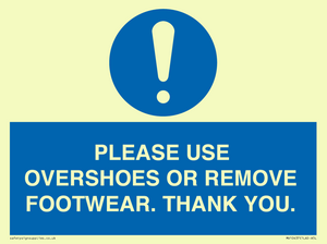 MV10437: PLEASE USE OVERSHOES OR REMOVE FOOTWEAR. THANK YOU.