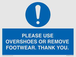 MV10437: PLEASE USE OVERSHOES OR REMOVE FOOTWEAR. THANK YOU.