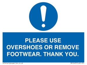 MV10437: PLEASE USE OVERSHOES OR REMOVE FOOTWEAR. THANK YOU.