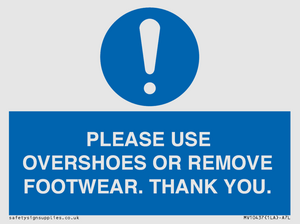 MV10437: PLEASE USE OVERSHOES OR REMOVE FOOTWEAR. THANK YOU.