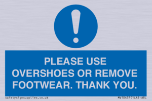 MV10437: PLEASE USE OVERSHOES OR REMOVE FOOTWEAR. THANK YOU.