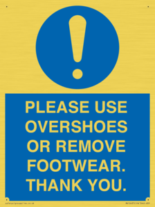 MV10437: PLEASE USE OVERSHOES OR REMOVE FOOTWEAR. THANK YOU.