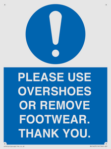MV10437: PLEASE USE OVERSHOES OR REMOVE FOOTWEAR. THANK YOU.