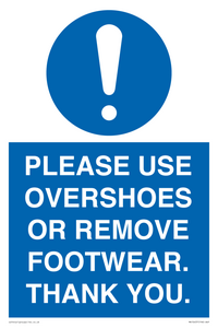 MV10437: PLEASE USE OVERSHOES OR REMOVE FOOTWEAR. THANK YOU.