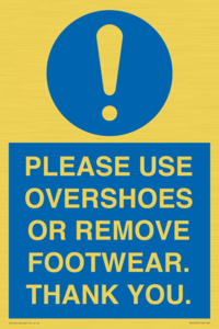 MV10437: PLEASE USE OVERSHOES OR REMOVE FOOTWEAR. THANK YOU.