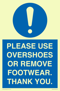 MV10437: PLEASE USE OVERSHOES OR REMOVE FOOTWEAR. THANK YOU.