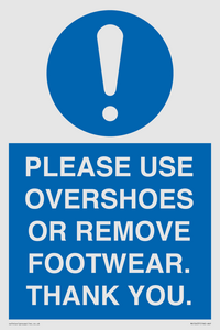 MV10437: PLEASE USE OVERSHOES OR REMOVE FOOTWEAR. THANK YOU.