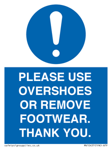 MV10437: PLEASE USE OVERSHOES OR REMOVE FOOTWEAR. THANK YOU.