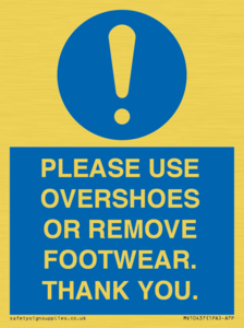 MV10437: PLEASE USE OVERSHOES OR REMOVE FOOTWEAR. THANK YOU.