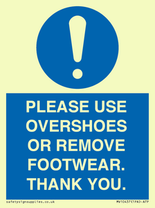 MV10437: PLEASE USE OVERSHOES OR REMOVE FOOTWEAR. THANK YOU.