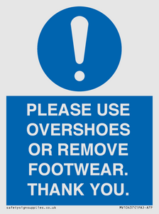 MV10437: PLEASE USE OVERSHOES OR REMOVE FOOTWEAR. THANK YOU.