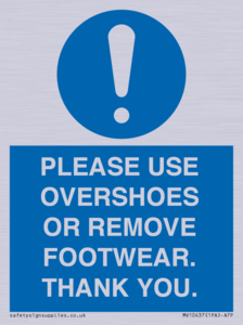 MV10437: PLEASE USE OVERSHOES OR REMOVE FOOTWEAR. THANK YOU.