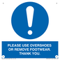 MV10437: PLEASE USE OVERSHOES OR REMOVE FOOTWEAR. THANK YOU.