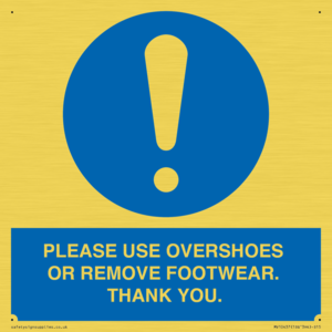 MV10437: PLEASE USE OVERSHOES OR REMOVE FOOTWEAR. THANK YOU.