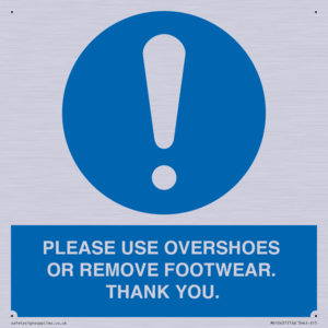 MV10437: PLEASE USE OVERSHOES OR REMOVE FOOTWEAR. THANK YOU.
