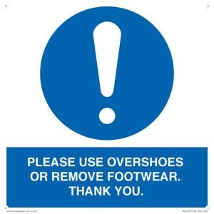 MV10437: PLEASE USE OVERSHOES OR REMOVE FOOTWEAR. THANK YOU.