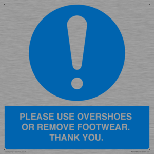 MV10437: PLEASE USE OVERSHOES OR REMOVE FOOTWEAR. THANK YOU.