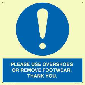MV10437: PLEASE USE OVERSHOES OR REMOVE FOOTWEAR. THANK YOU.