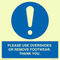 MV10437: PLEASE USE OVERSHOES OR REMOVE FOOTWEAR. THANK YOU.