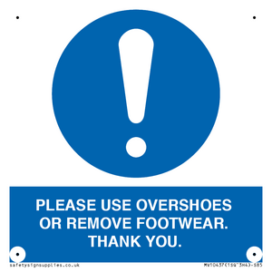 MV10437: PLEASE USE OVERSHOES OR REMOVE FOOTWEAR. THANK YOU.