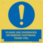 MV10437: PLEASE USE OVERSHOES OR REMOVE FOOTWEAR. THANK YOU.