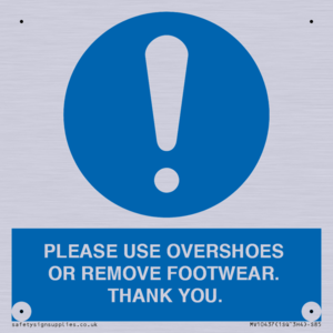 MV10437: PLEASE USE OVERSHOES OR REMOVE FOOTWEAR. THANK YOU.