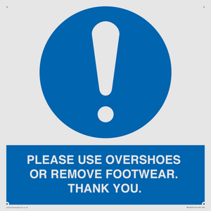 MV10437: PLEASE USE OVERSHOES OR REMOVE FOOTWEAR. THANK YOU.