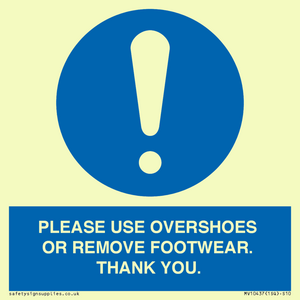MV10437: PLEASE USE OVERSHOES OR REMOVE FOOTWEAR. THANK YOU.