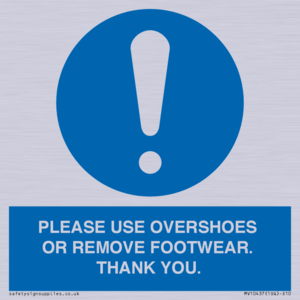 MV10437: PLEASE USE OVERSHOES OR REMOVE FOOTWEAR. THANK YOU.