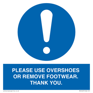 MV10437: PLEASE USE OVERSHOES OR REMOVE FOOTWEAR. THANK YOU.