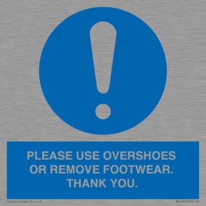 MV10437: PLEASE USE OVERSHOES OR REMOVE FOOTWEAR. THANK YOU.