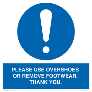 MV10437: PLEASE USE OVERSHOES OR REMOVE FOOTWEAR. THANK YOU.