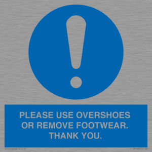 MV10437: PLEASE USE OVERSHOES OR REMOVE FOOTWEAR. THANK YOU.