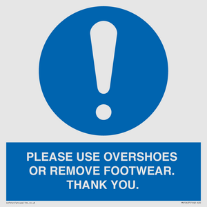 MV10437: PLEASE USE OVERSHOES OR REMOVE FOOTWEAR. THANK YOU.