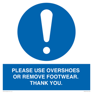 MV10437: PLEASE USE OVERSHOES OR REMOVE FOOTWEAR. THANK YOU.