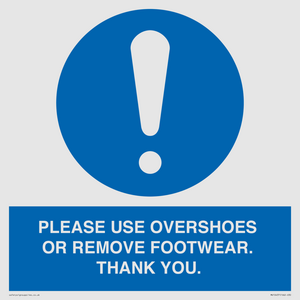 MV10437: PLEASE USE OVERSHOES OR REMOVE FOOTWEAR. THANK YOU.